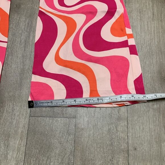 Womens Zara Groovy Party‎ Flare Satin Soul Train  Drawstring Retro Pants - Picture 4 of 8